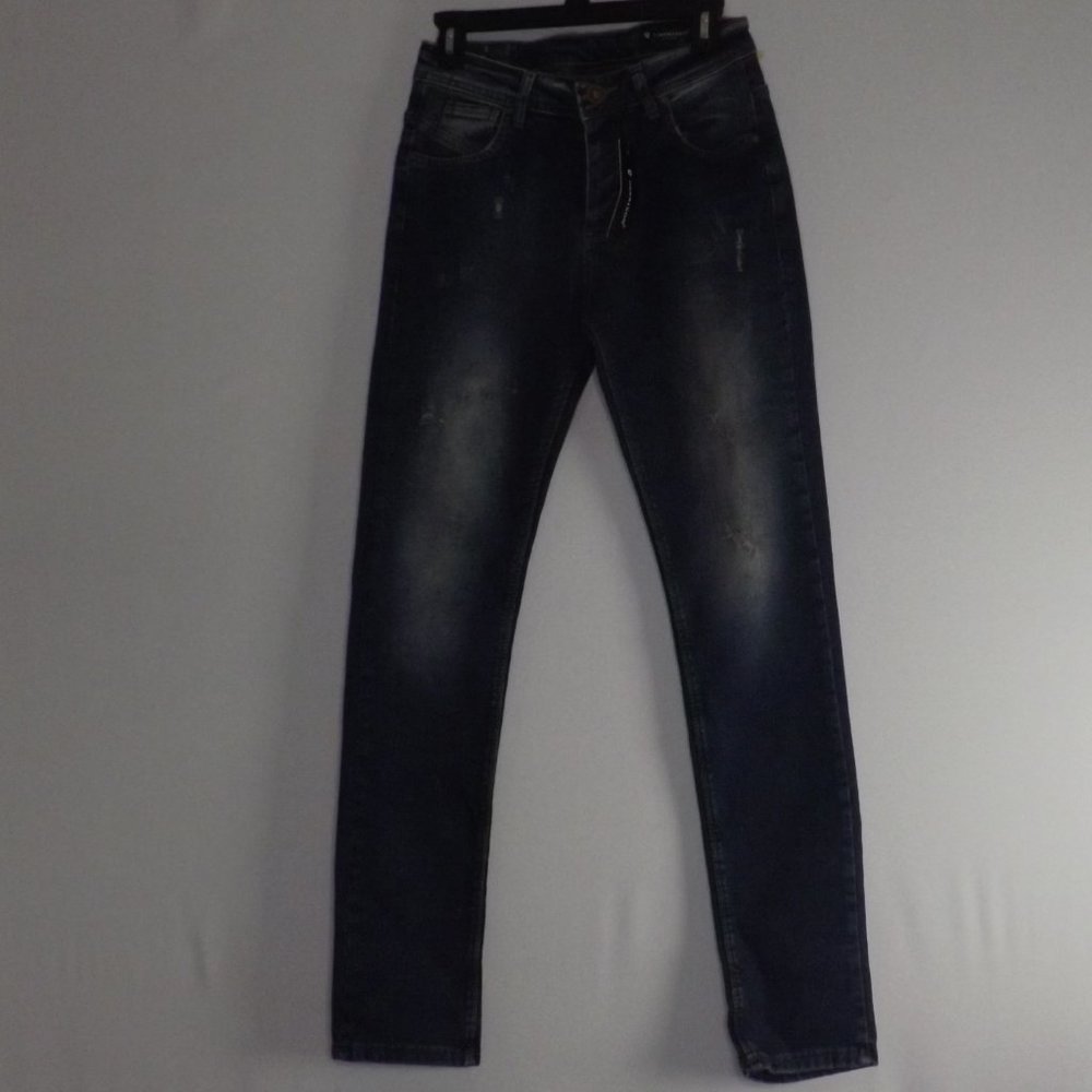 Harrison Ripped Black Gold Skinny Jeans Sz. 32